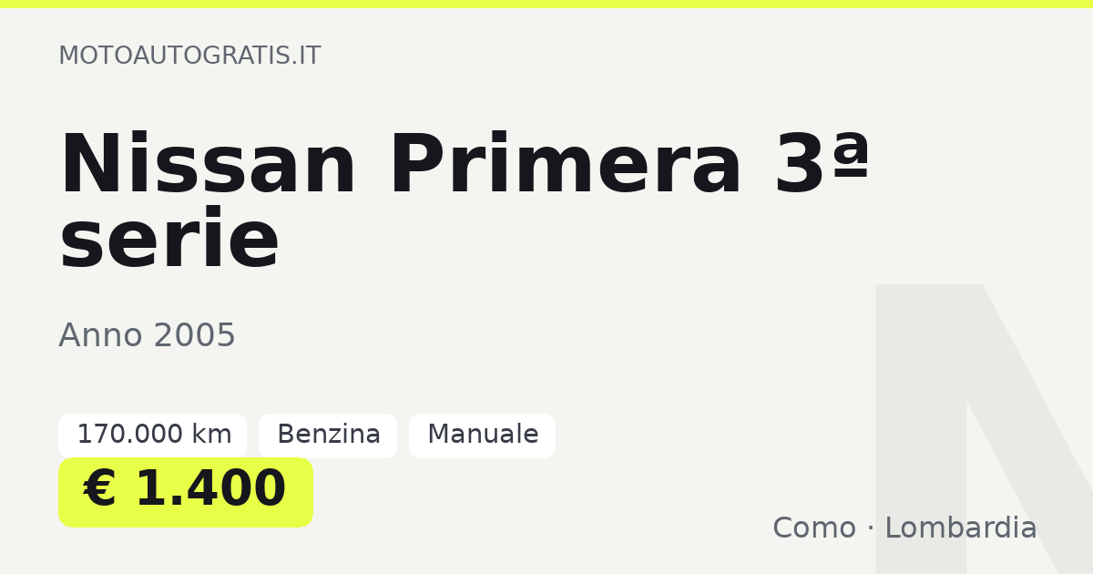 Nissan Primera 3ª serie
