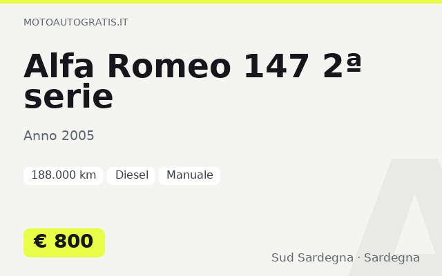 Alfa Romeo 147 2ª serie