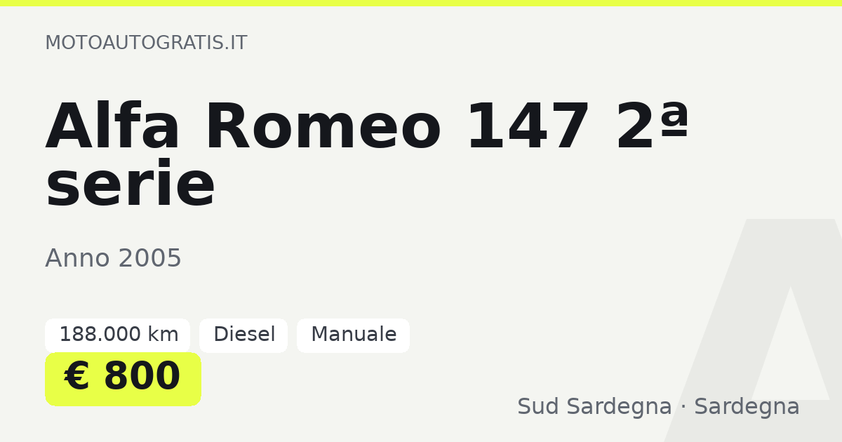 Alfa Romeo 147 2ª serie