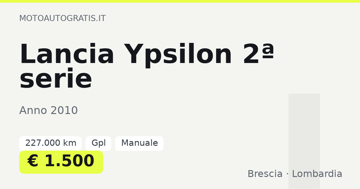 Lancia Ypsilon 2ª serie