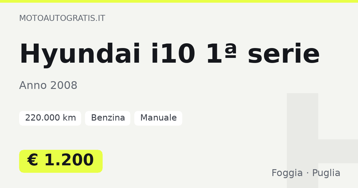 Hyundai i10 1ª serie