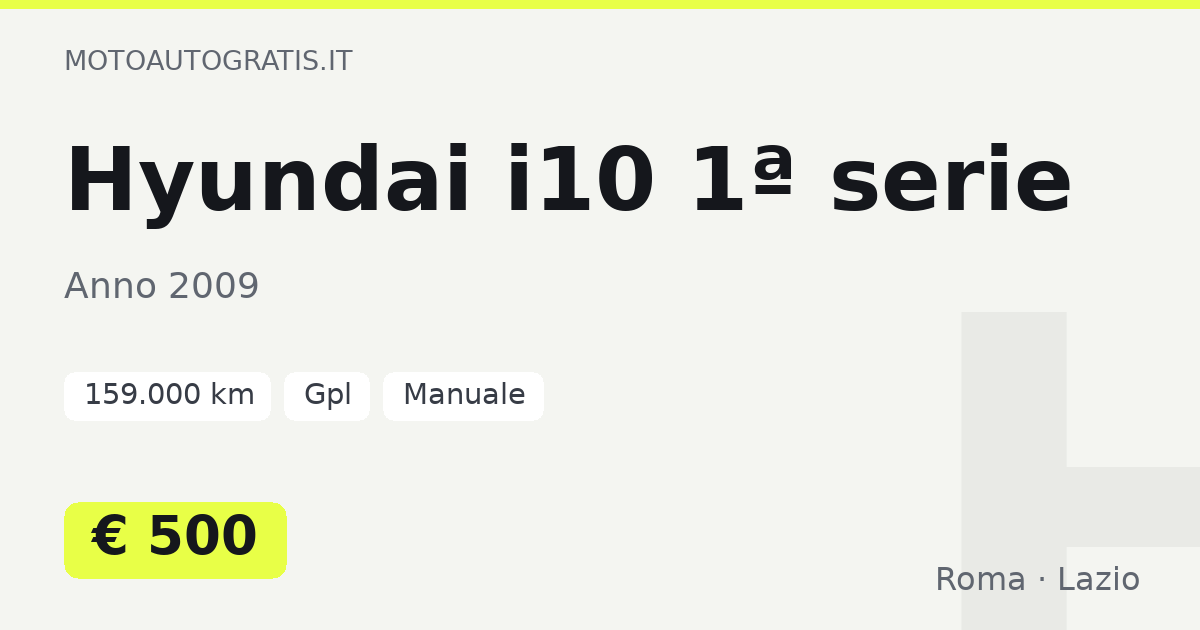 Hyundai i10 1ª serie