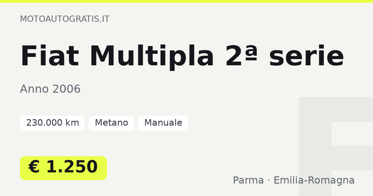 Fiat Multipla 2ª serie