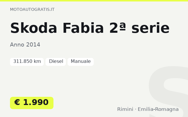 Skoda Fabia 2ª serie