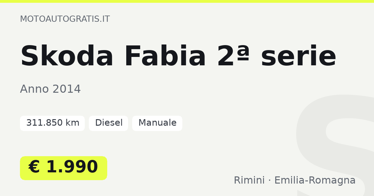 Skoda Fabia 2ª serie