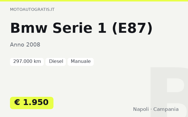 Bmw Serie 1 (E87)