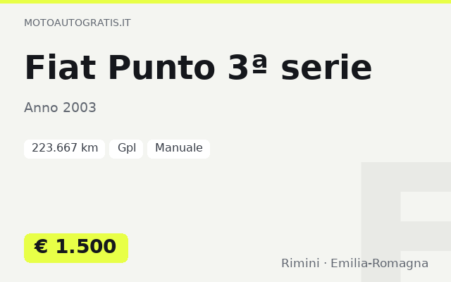 Fiat Punto 3ª serie