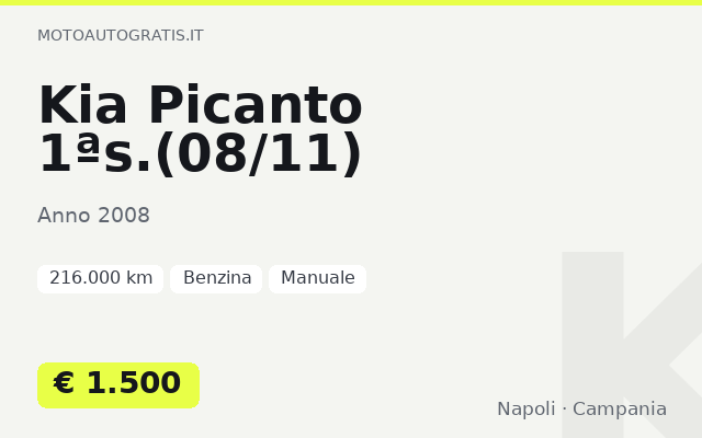 Kia Picanto 1ªs.(08/11)