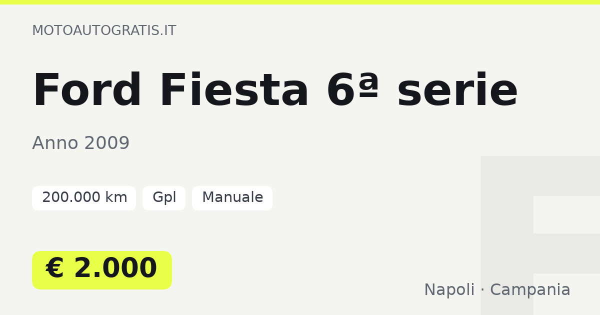 Ford Fiesta 6ª serie