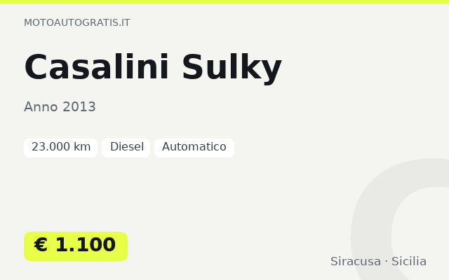 Casalini Sulky