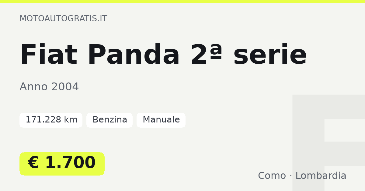 Fiat Panda 2ª serie