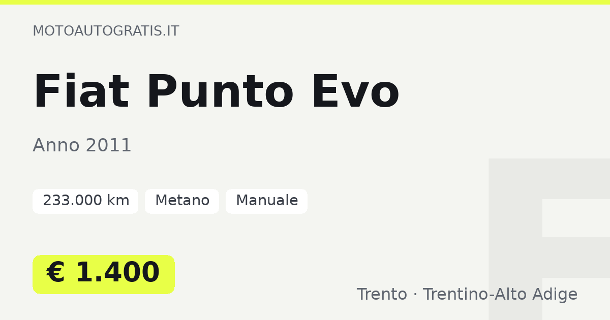 Fiat Punto Evo