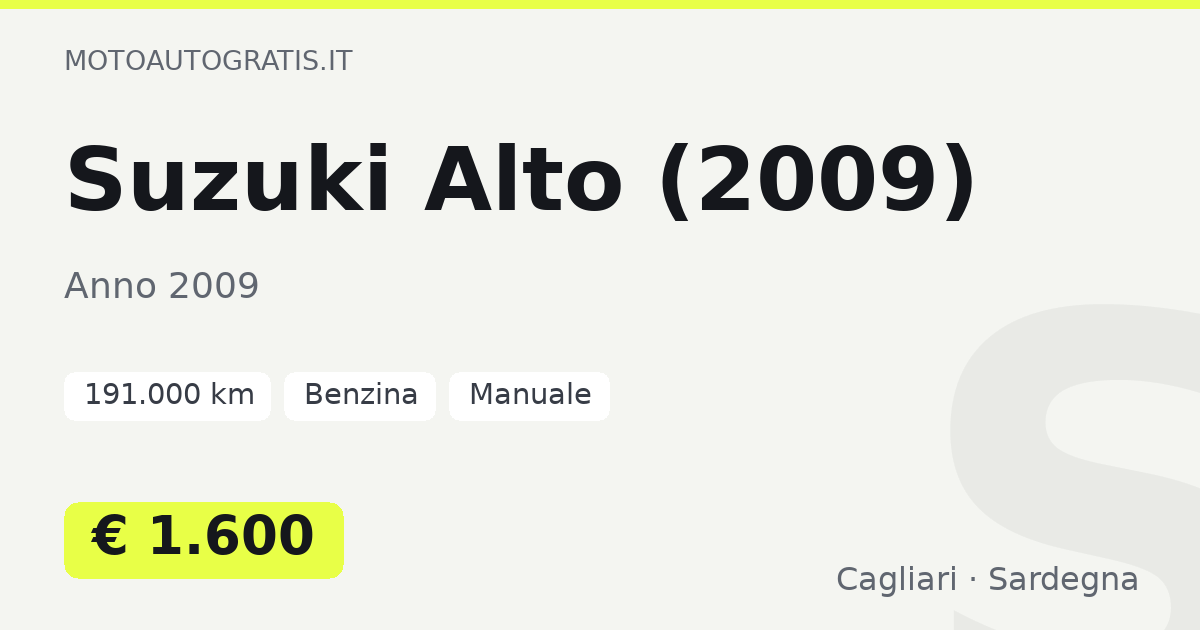 Suzuki Alto (2009)