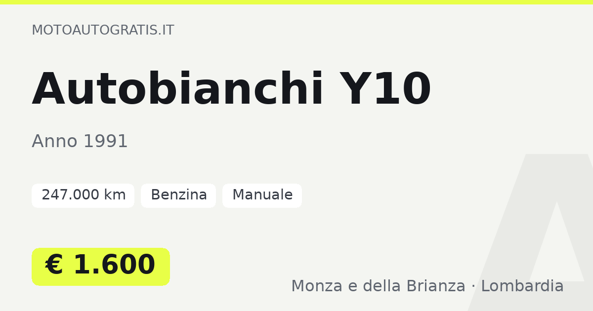 Autobianchi Y10