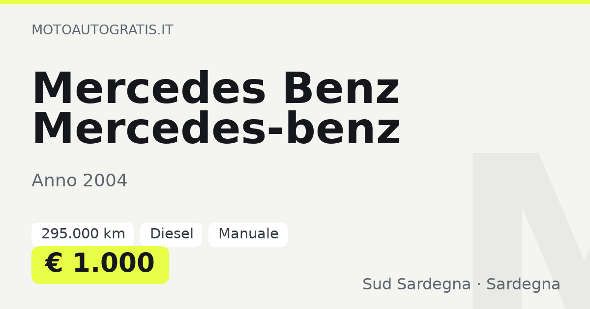 Mercedes Benz Mercedes-benz
