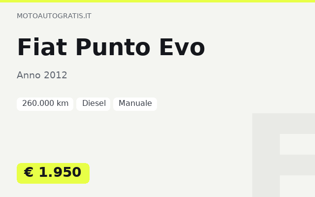 Fiat Punto Evo