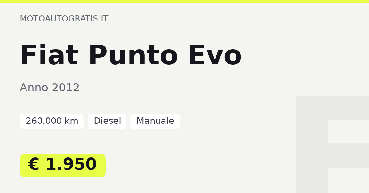 Fiat Punto Evo