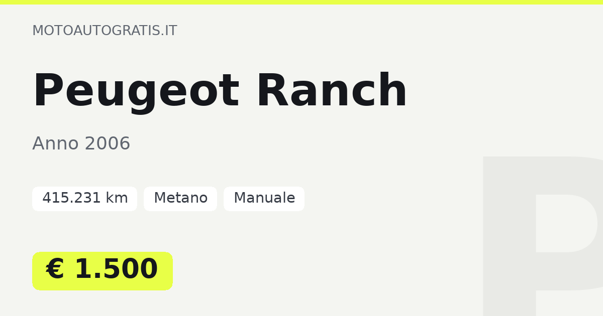 Peugeot Ranch