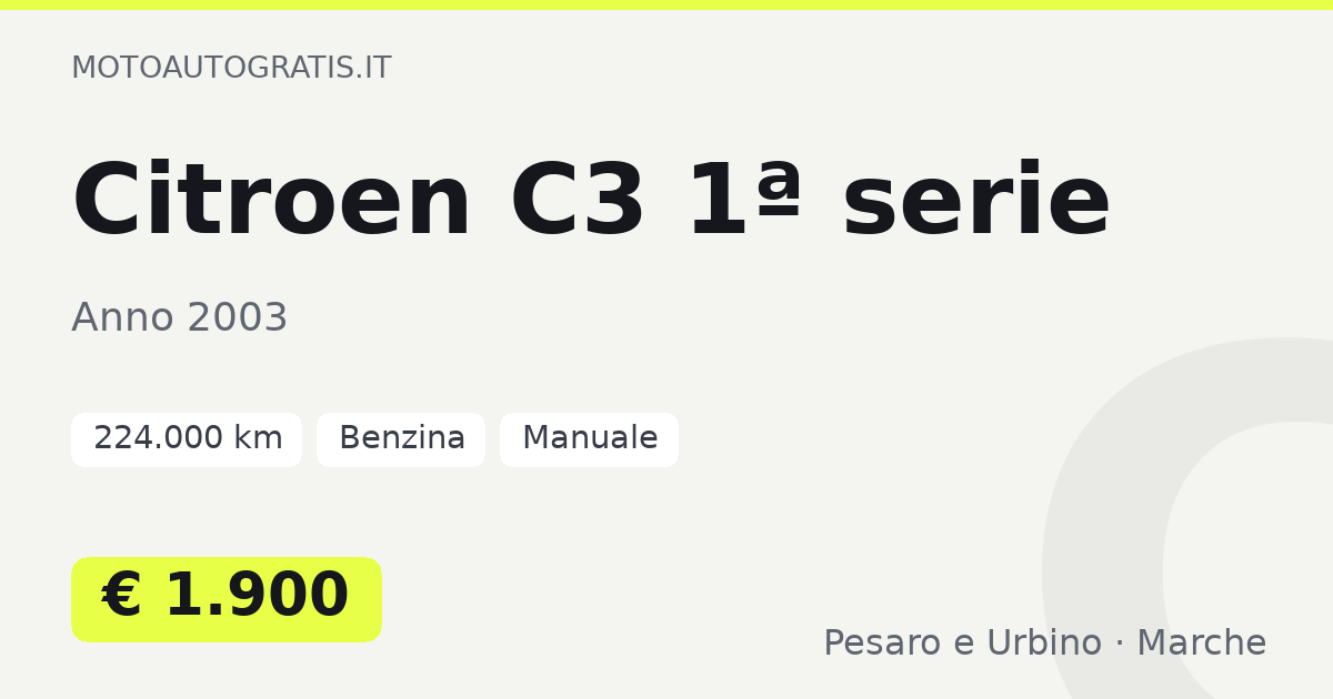 Citroen C3 1ª serie