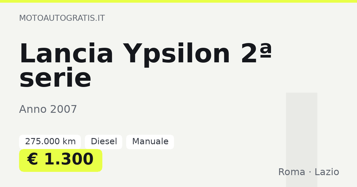 Lancia Ypsilon 2ª serie