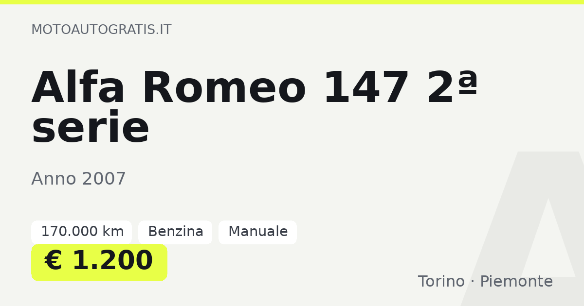 Alfa Romeo 147 2ª serie
