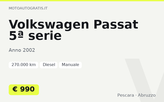 Volkswagen Passat 5ª serie