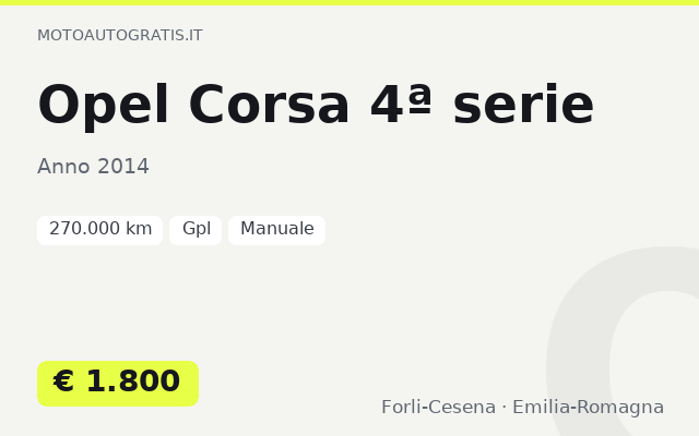 Opel Corsa 4ª serie