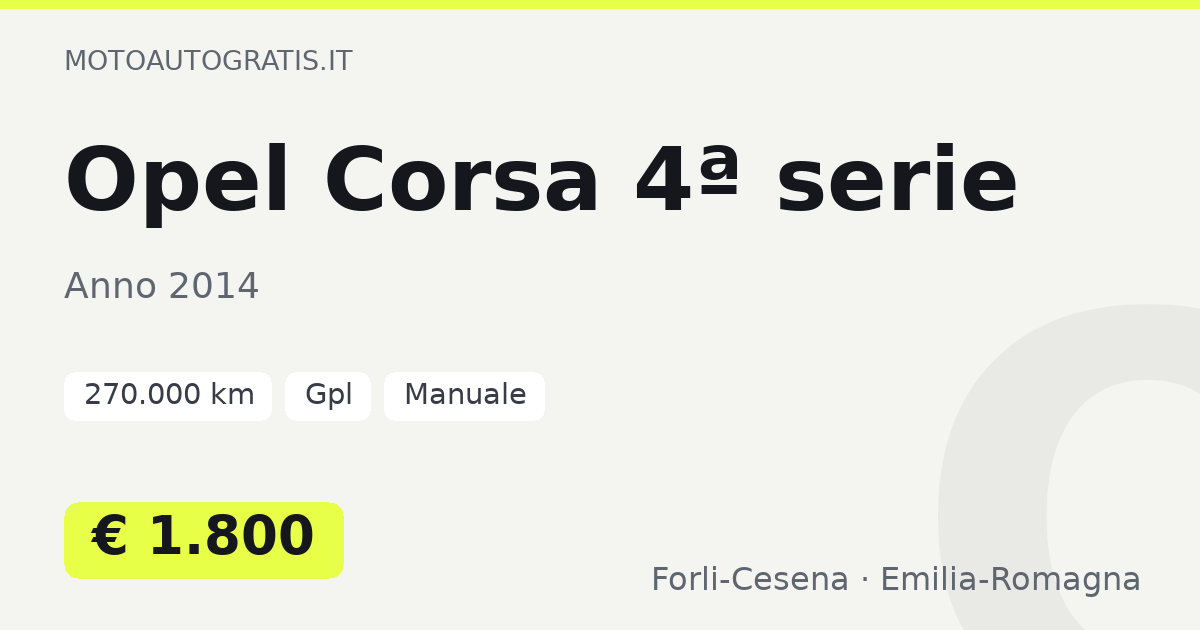 Opel Corsa 4ª serie