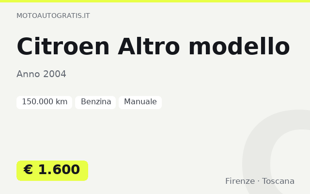Citroen Altro modello