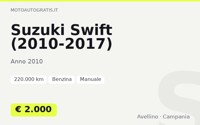 Suzuki Swift (2010-2017)