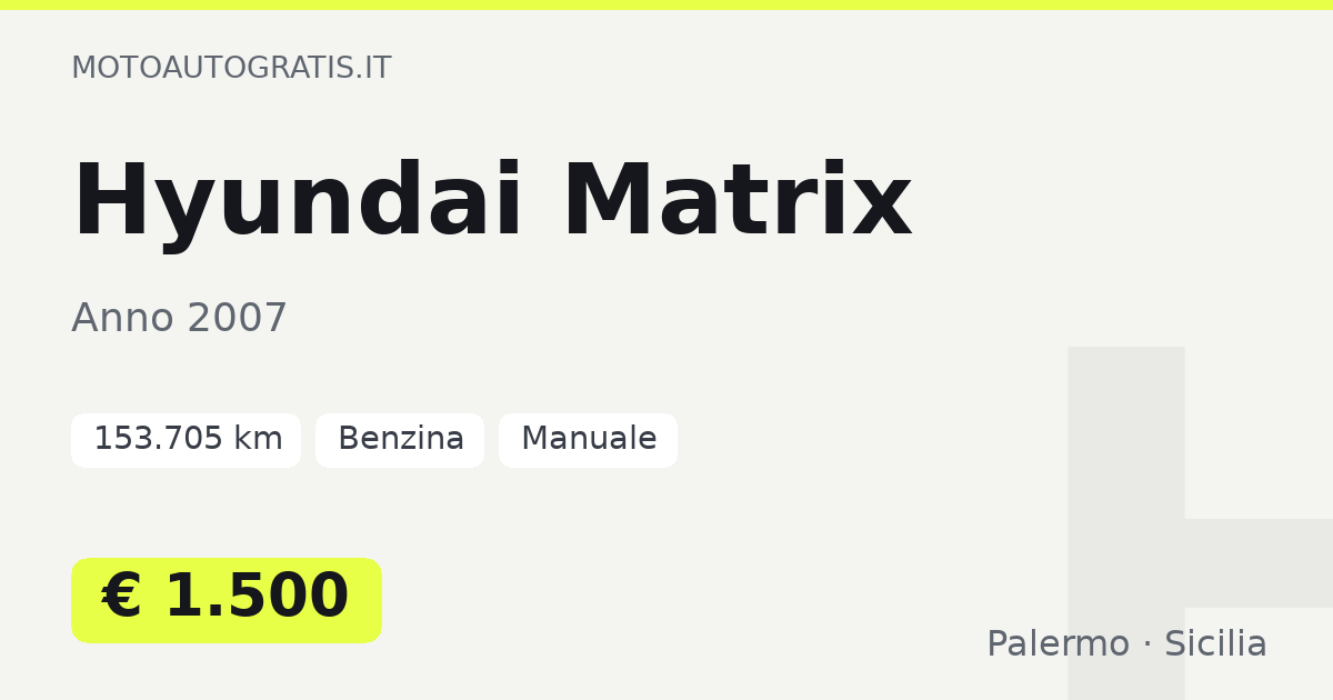 Hyundai Matrix