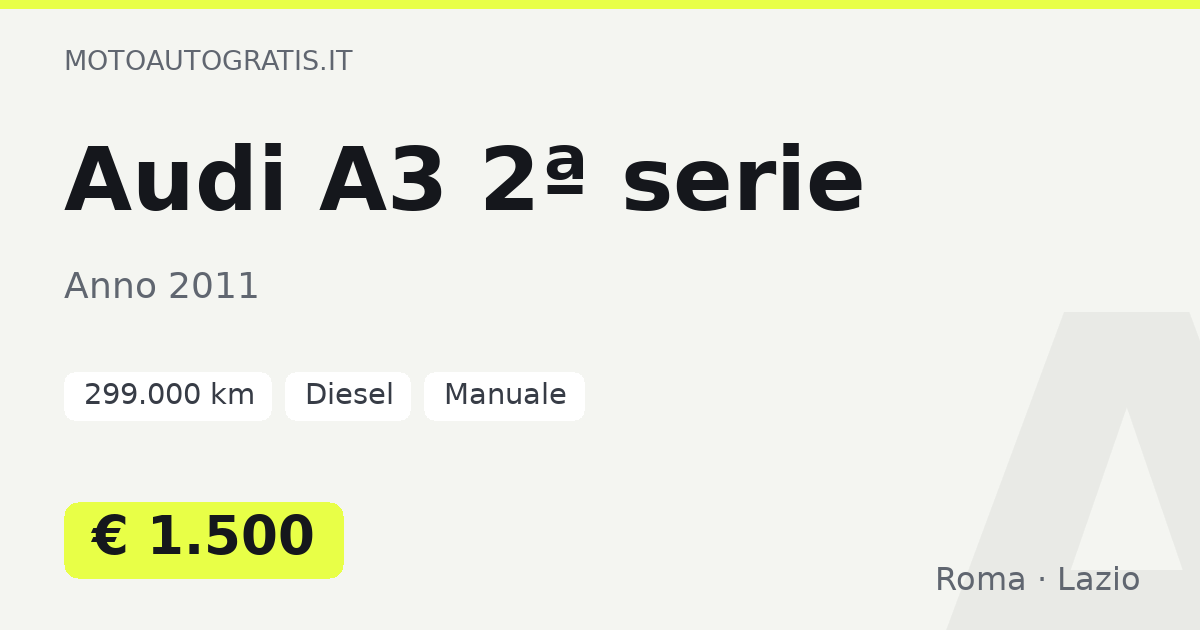 Audi A3 2ª serie