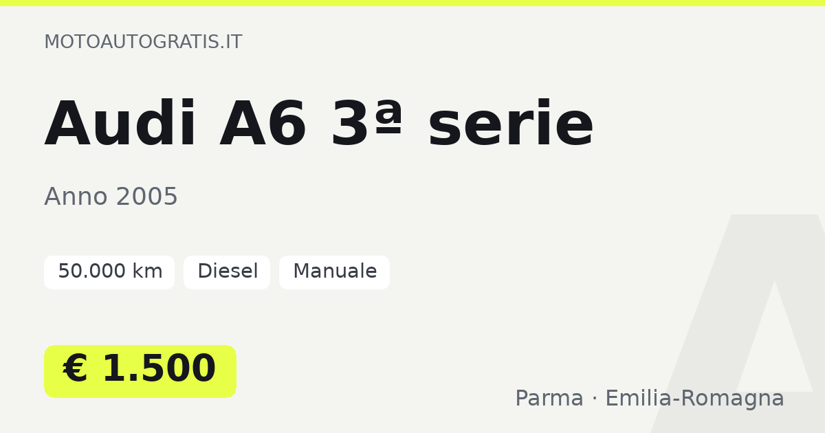 Audi A6 3ª serie