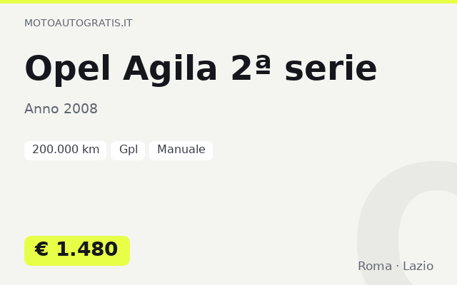 Opel Agila 2ª serie