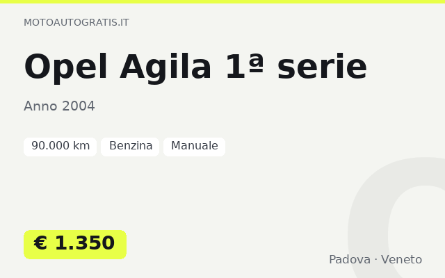 Opel Agila 1ª serie