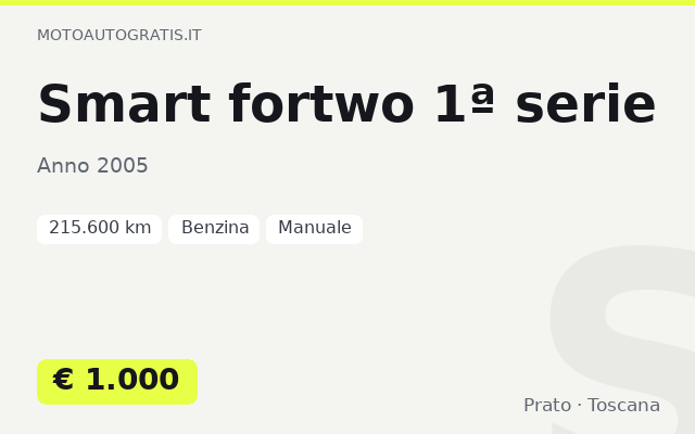 Smart fortwo 1ª serie