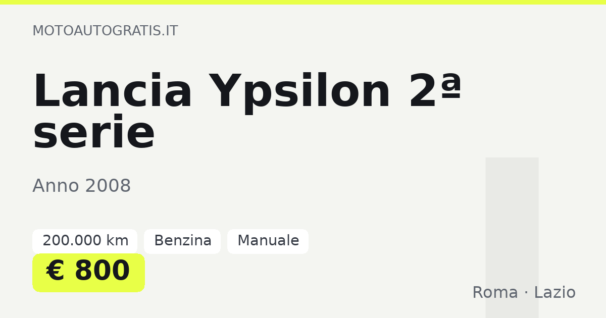 Lancia Ypsilon 2ª serie