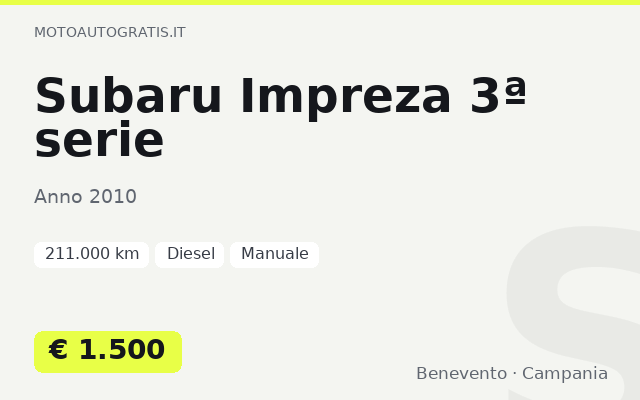 Subaru Impreza 3ª serie