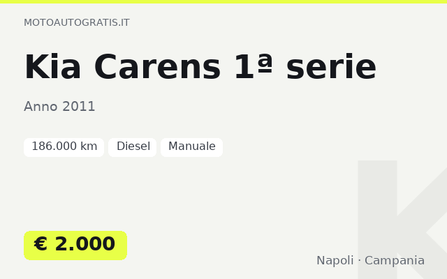 Kia Carens 1ª serie