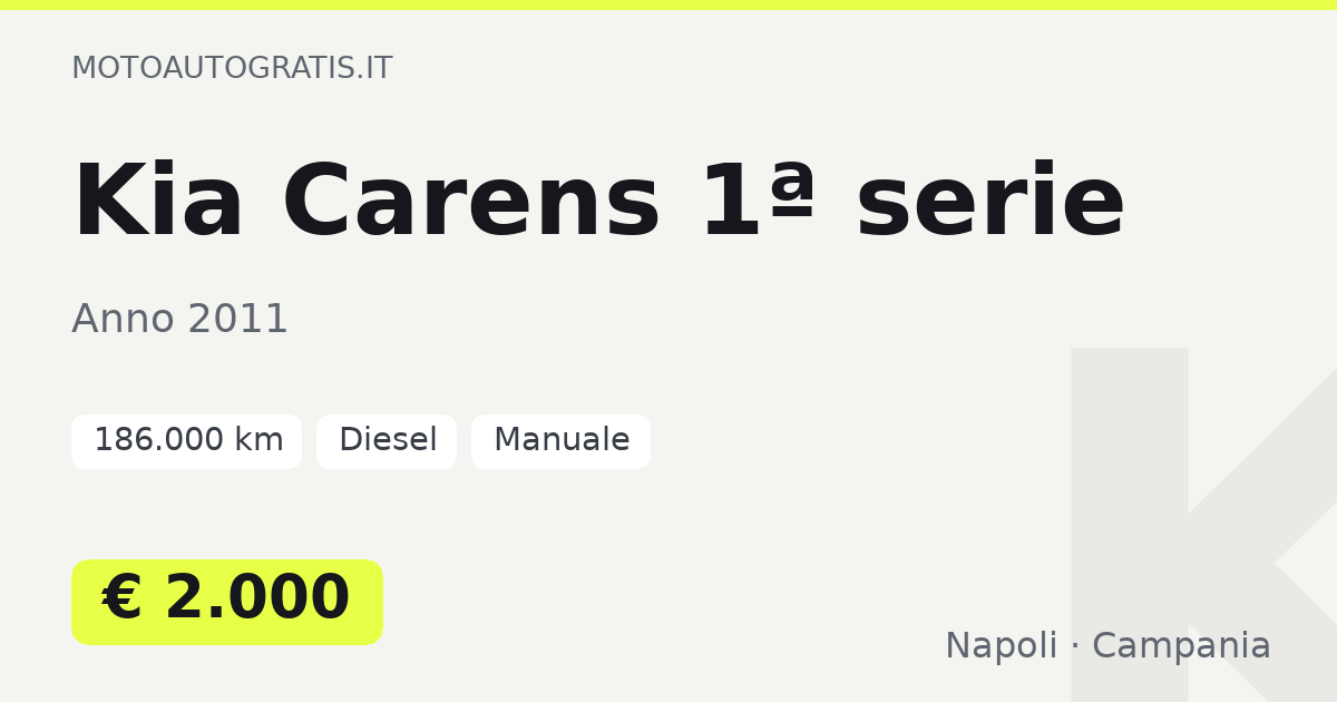 Kia Carens 1ª serie