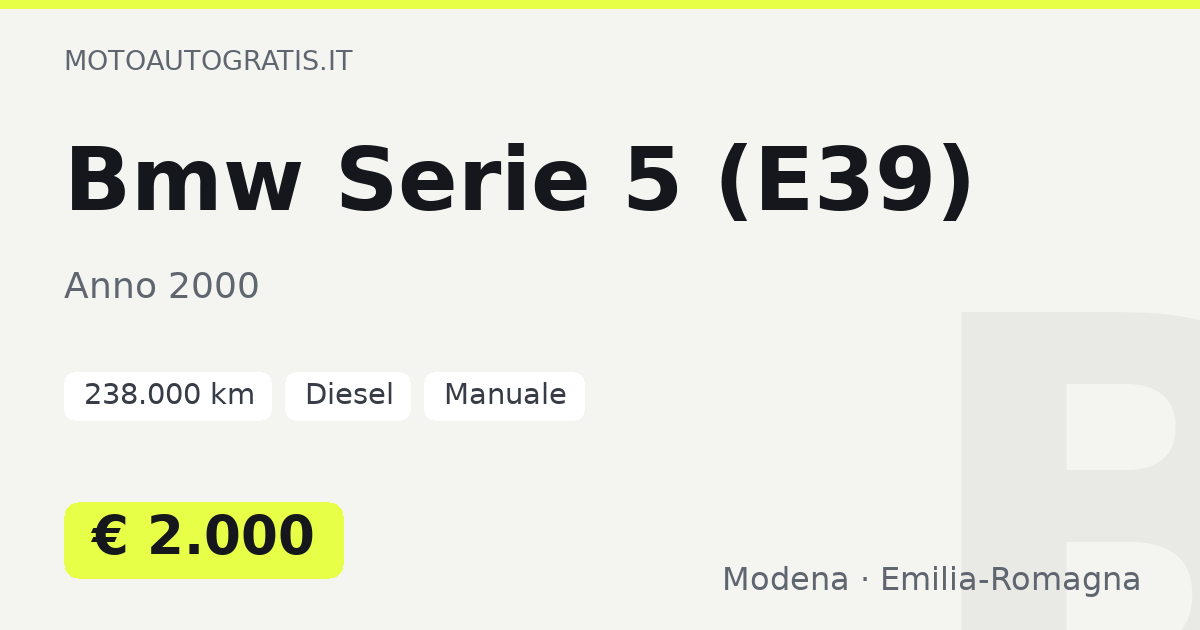 Bmw Serie 5 (E39)