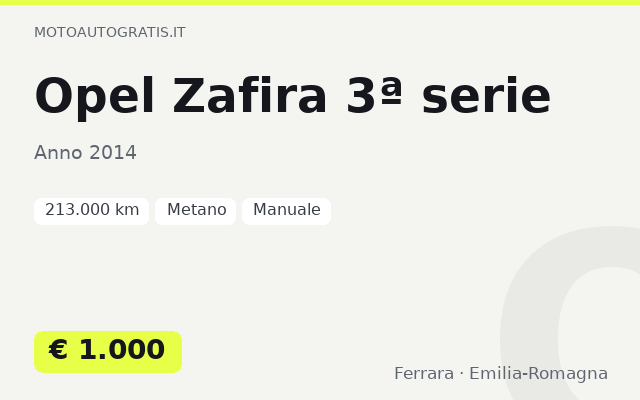 Opel Zafira 3ª serie