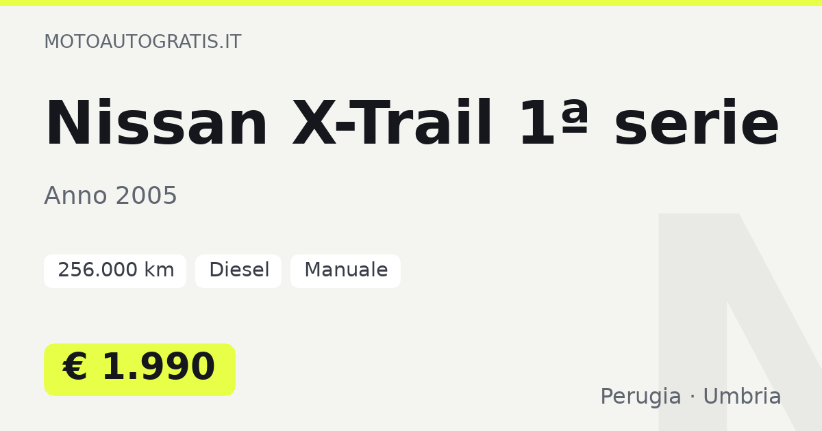 Nissan X-Trail 1ª serie