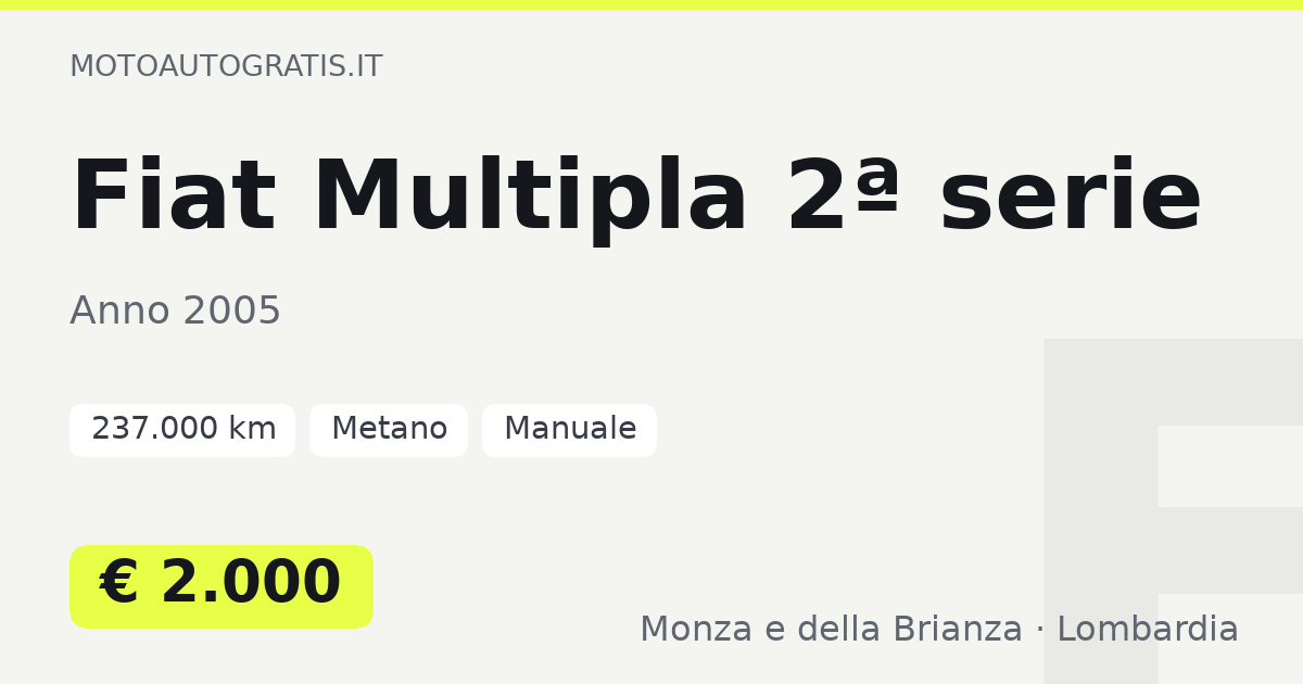 Fiat Multipla 2ª serie