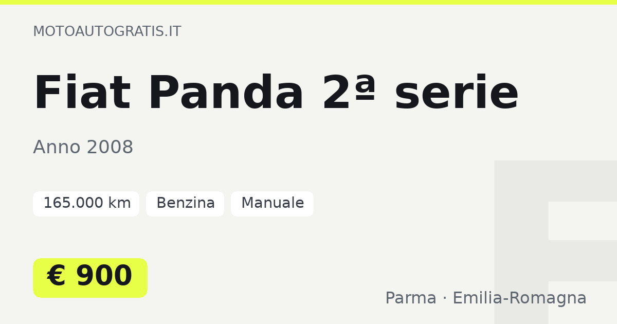Fiat Panda 2ª serie