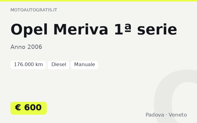 Opel Meriva 1ª serie