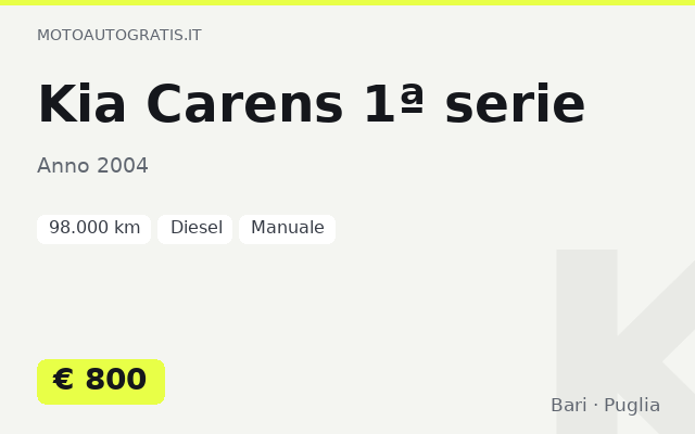 Kia Carens 1ª serie