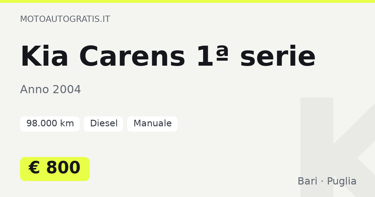 Kia Carens 1ª serie