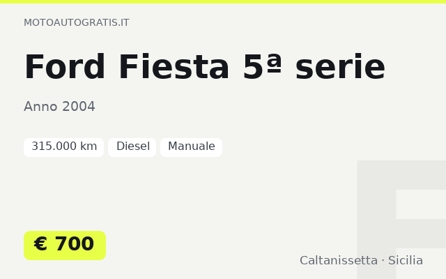 Ford Fiesta 5ª serie