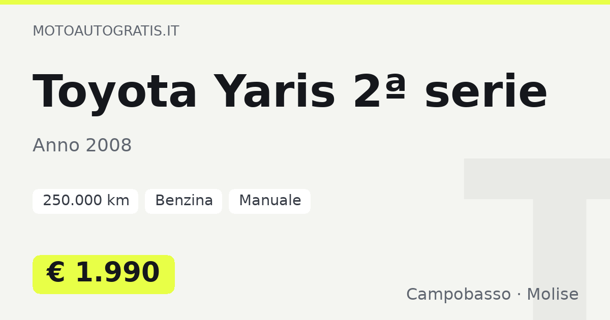 Toyota Yaris 2ª serie